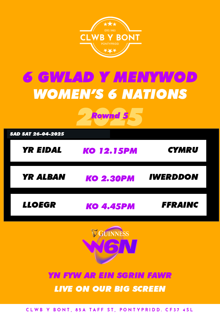 6 Gwlad y Menywod | Women's 6 Nations @ 26/04/25