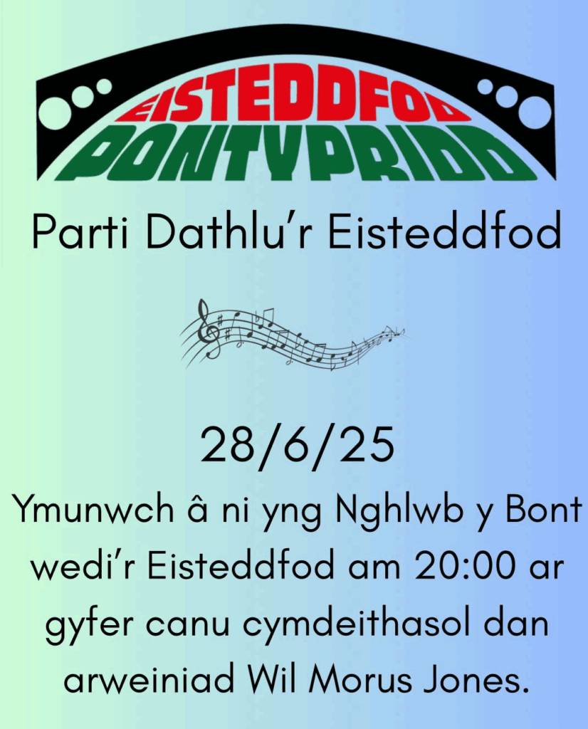 Parti Dathlu'r Eisteddfod | Eisteddfod Celebration Party 28/6/25 @ 20:00